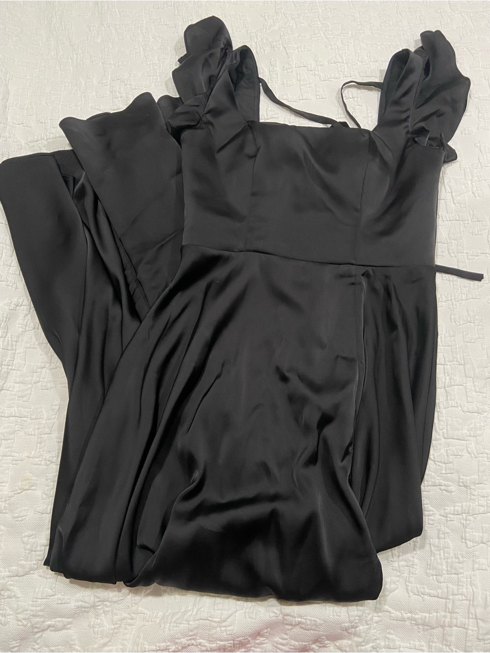 Amazon Black Satin Bridesmaids/Formal Dress